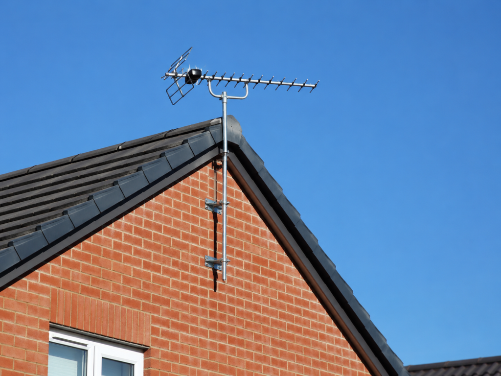 TV aerial installation on a Leicester property